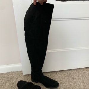 Knee High Suede Flat Boots